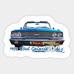 1963 Ford Galaxie 500 XL Convertible Sticker